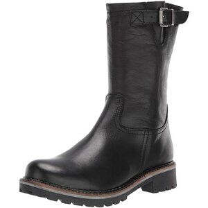 NEW Eric Michael Women Thistle Black Leather Mid Calf Zipper Boot